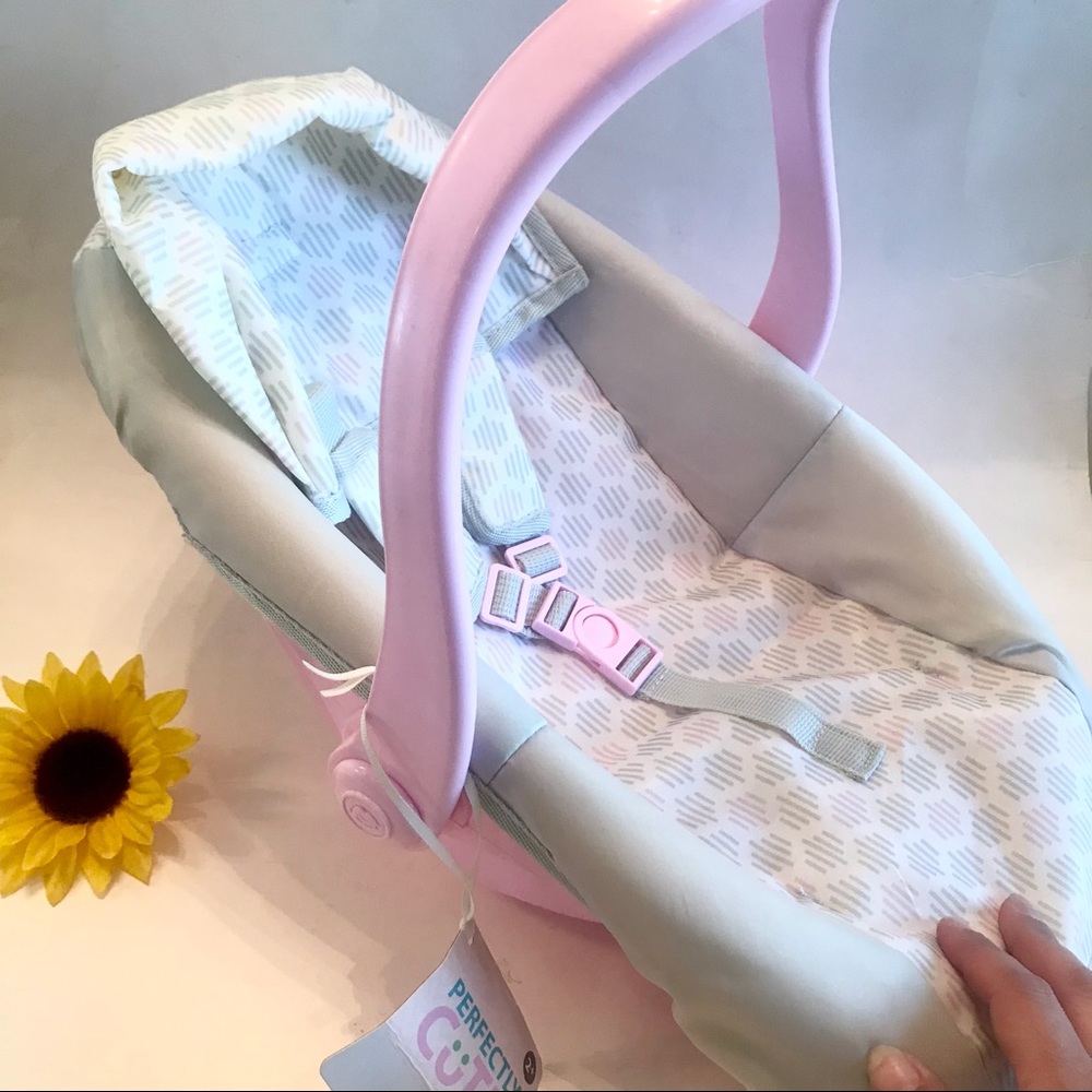 Baby doll play car seat